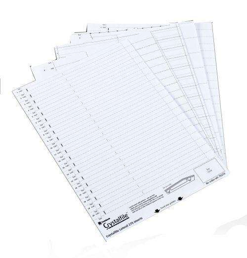 Rexel Crystalfile™ Printable Tab Inserts Pack of 51 (78050)