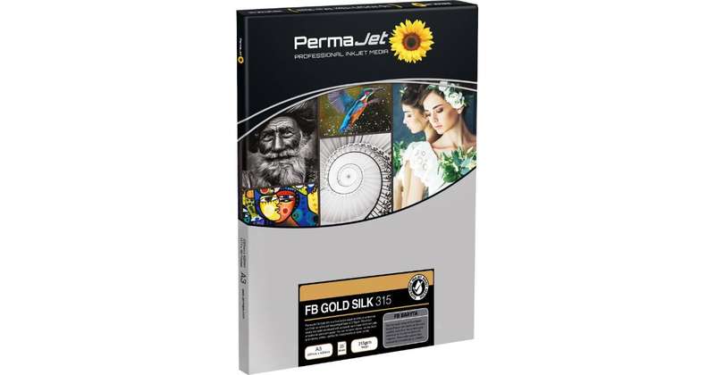 PermaJet FB Gold Silk 315gsm A3 Fine Art Baryta Inkjet Paper, 25 Sheets (APJ22723) (4811.90)