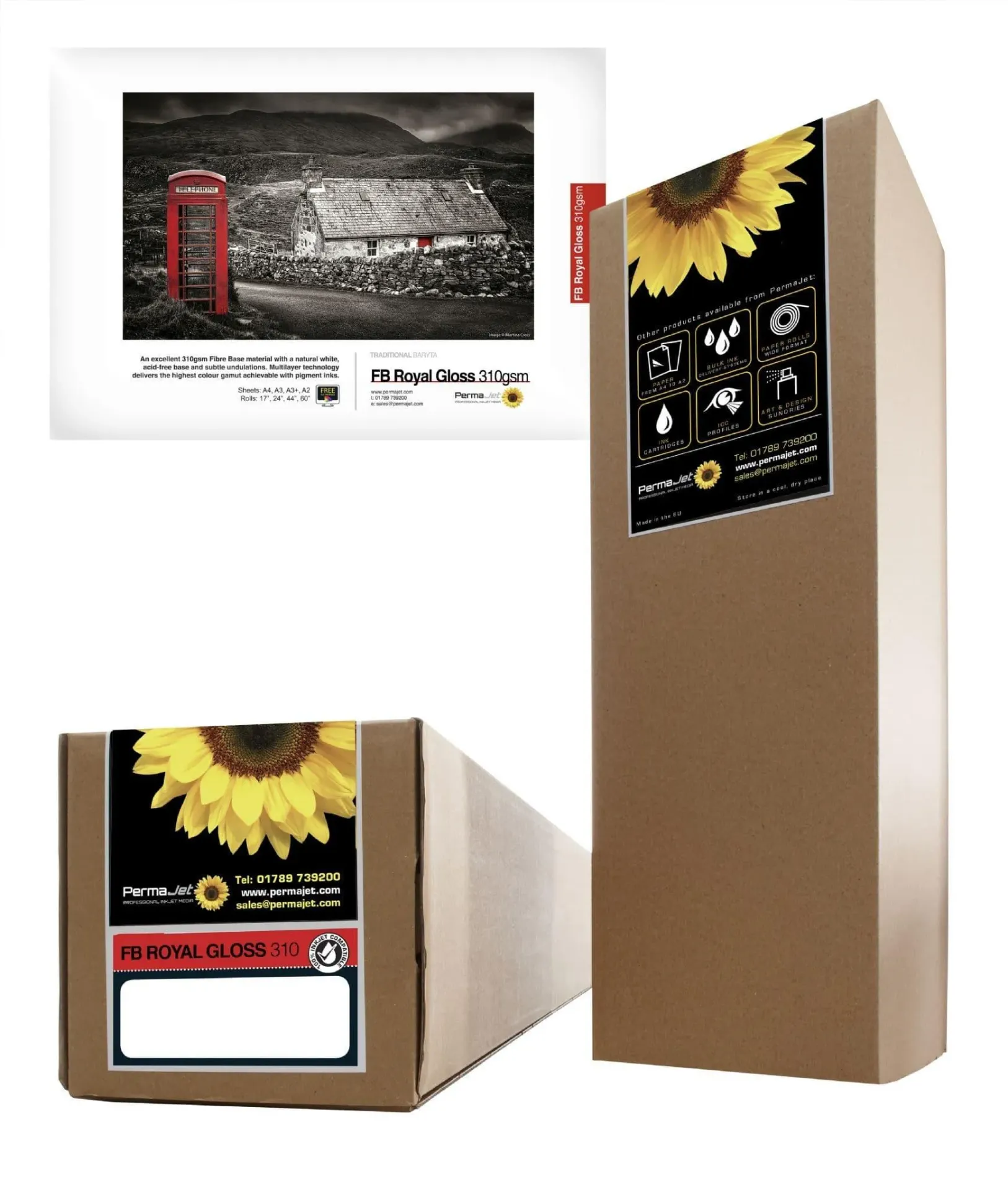 PermaJet FB Royal Gloss 310gsm 24-inch Fine Art Inkjet Paper Roll, 15 m (APJ62668) (4811.90)