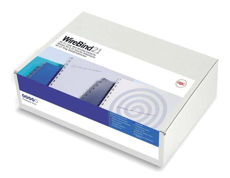 GBC WireBind™ 21-Loop Binding Wires A4 10mm White Pack of 100 (IB165283)