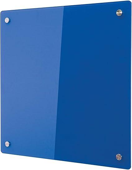 Nobo Diamond Glass Magnetic Drywipe Board Blue 600 x 450mm