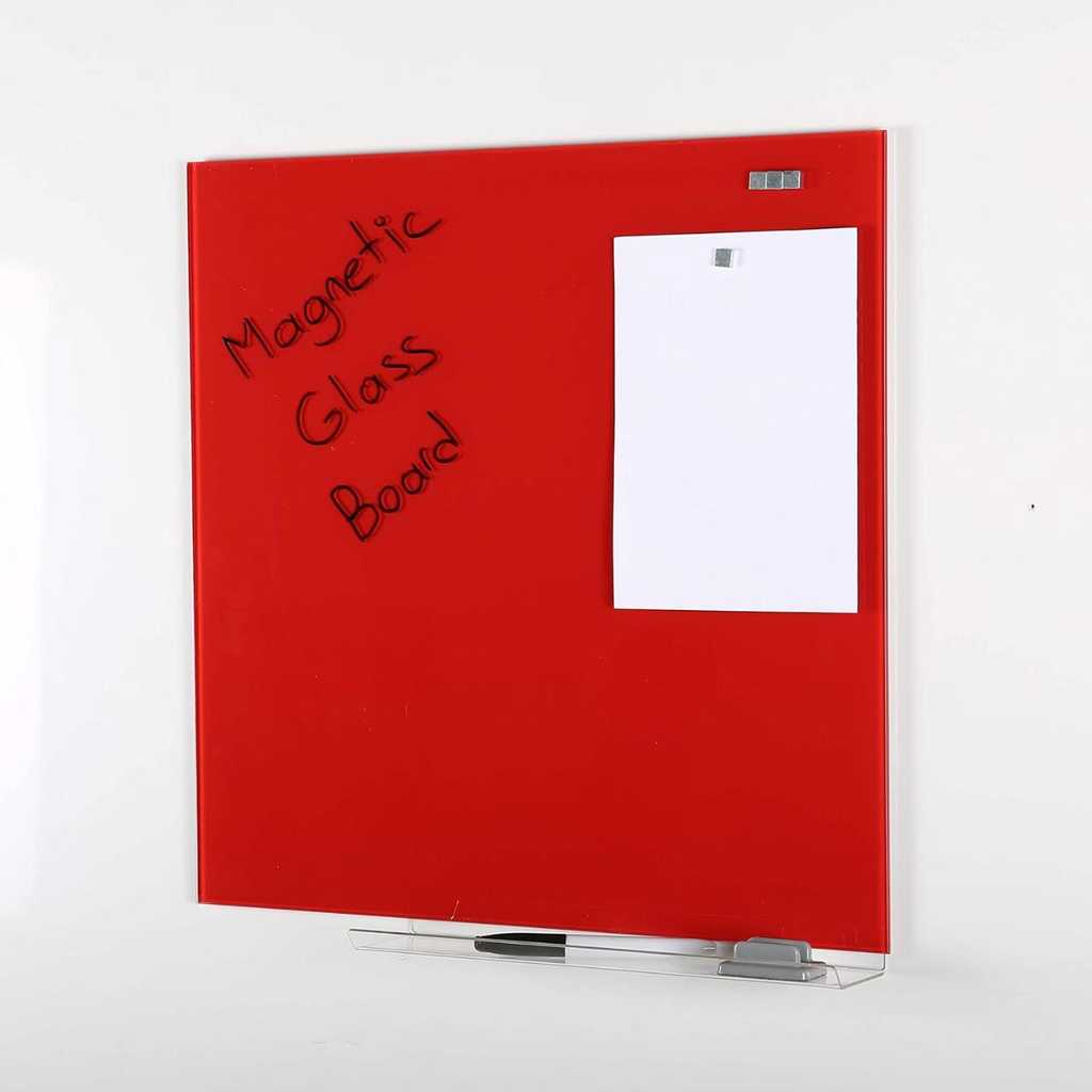 Nobo Diamond Glass Magnetic Drywipe Board Red 900 x 1200mm (1903844)