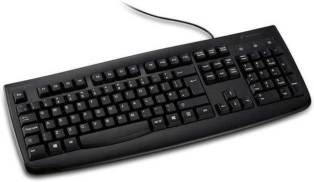 Kensington Pro Fit Washable USB Keyboard Black (K64407UK)