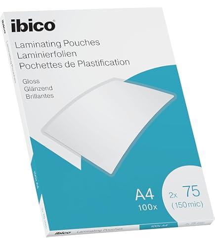 Ibico A4 Gloss Laminating Pouches 150 Micron Pack of 100 (627316)