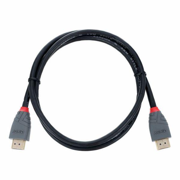 Lindy High Speed HDMI Cable with Ethernet, 2 m, Black Line (36472) (854442)