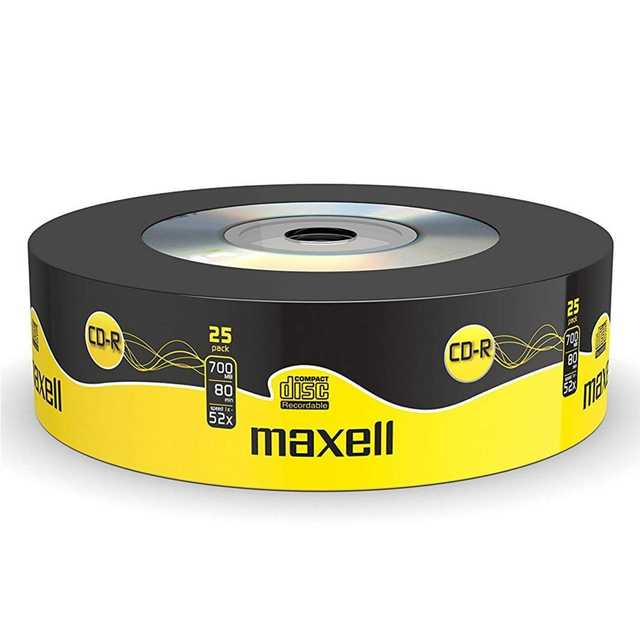 Maxell 52x CD-R Spindle (25-Pack)