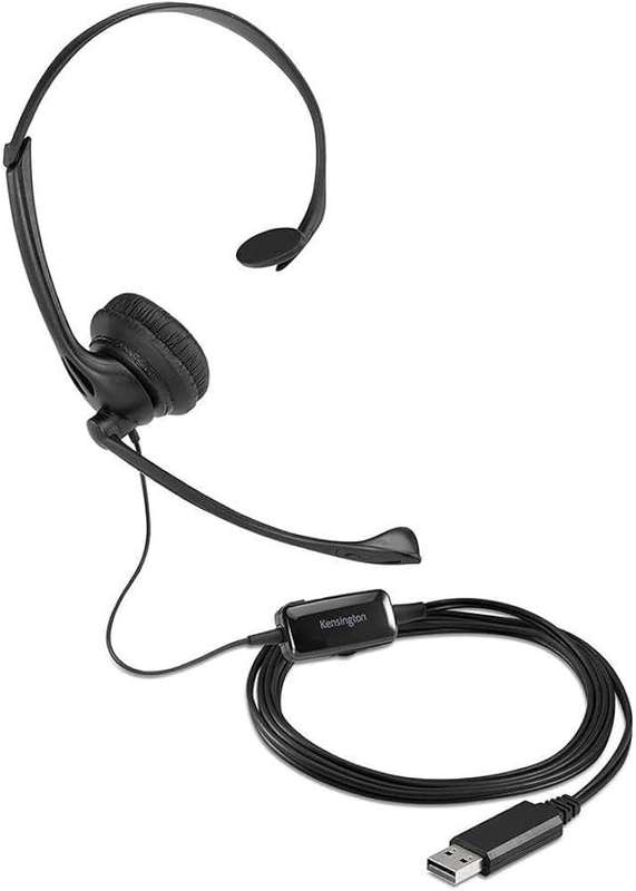 Kensington USB Mono Headset with Inline Controls (K80100WW)