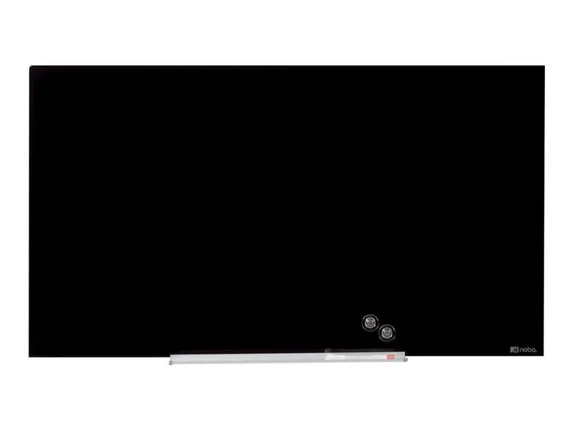Nobo Diamond Glass Magnetic Drywipe Board Black 993 x 559mm (1905180)