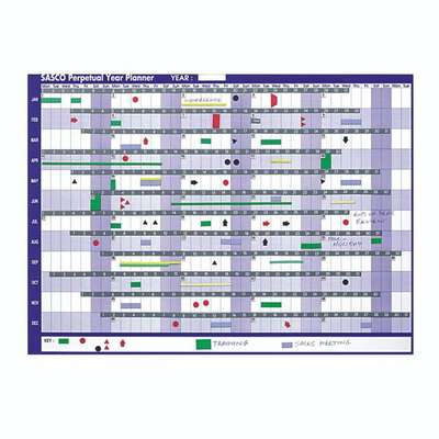 Sasco Magnetic Perpetual Year Planner (2400001)