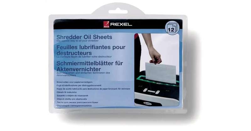 Rexel Shredder Oil Sheets – Pack of 12 (2101948)