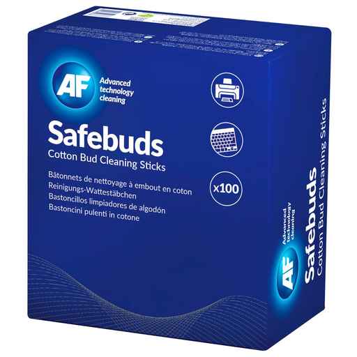 [AF-CM-1000] AF Safebuds Long Wooden Cotton Cleaning Sticks – 10 × 100 (SBU000)