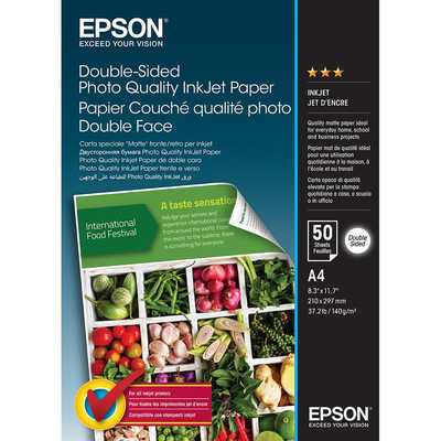 [EP-IPEP-S400059] Epson Double-Sided Photo Quality Inkjet Paper – A4, 50 Sheets, 140gsm [C13S400059]