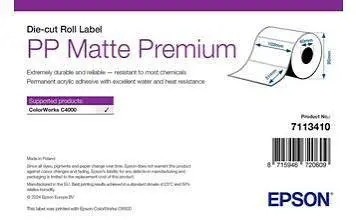 [EP-IPLABEL-7113410] Epson PP Matte Label Premium Die-Cut Roll – 102 × 51mm, 535 Labels [7113410]