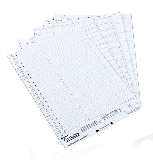 [ACR-F-78050] Rexel Crystalfile™ Printable Tab Inserts Pack of 51 (78050)