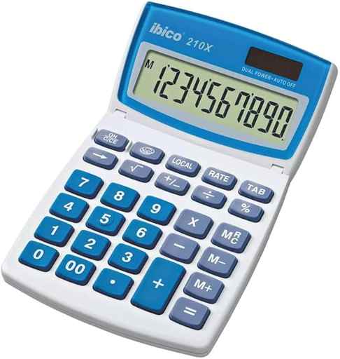 [ACR-CAL-410154] Ibico 210X 10-Digit Desktop Calculator Blister Pack (IB410154)