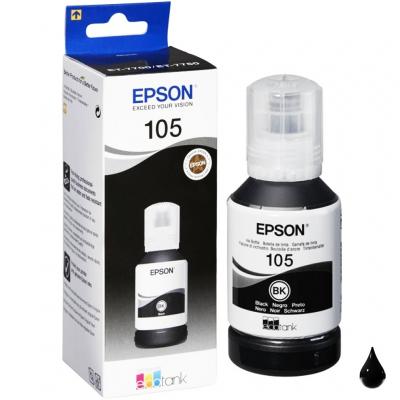 [EP-ITEP-105B] Epson 105 EcoTank Pigment Black Ink Bottle – 140ml [C13T00Q140]