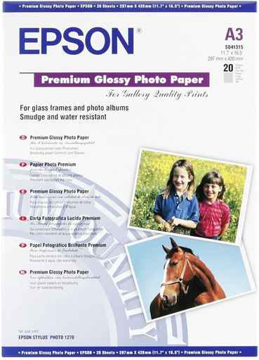 [EP-IPEP-S041315] Epson Premium Glossy Photo Paper – A3, 20 Sheets [S041315]