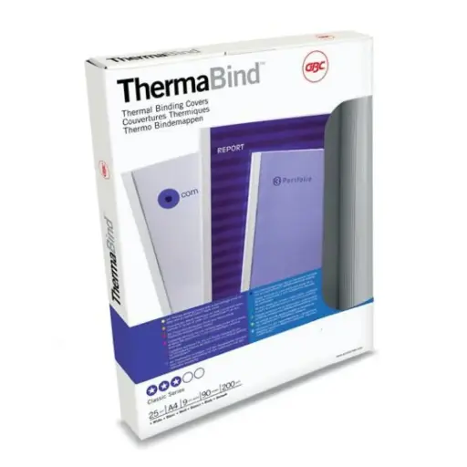 [ACR-BMT-370168] GBC Standard ThermaBind™ Covers A4 10mm White Pack of 100 - IB370168
