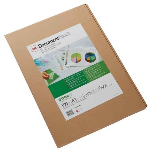 [ACR-LMP-589799] GBC Ibico Document Gloss Laminating Pouches A2 125 Micron Pack of 100 (IB589799)