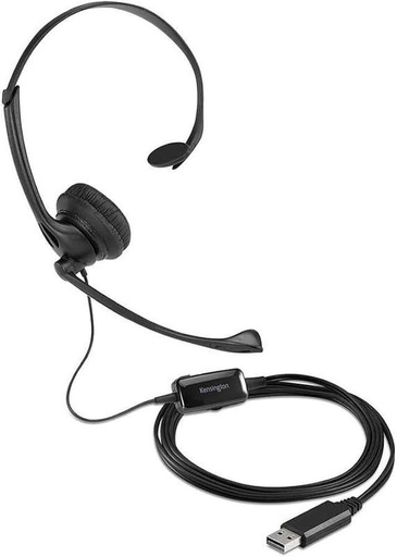 [ACK-HP-80100] Kensington USB Mono Headset with Inline Controls (K80100WW)