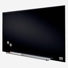[ACN-GB-1905183] Nobo Diamond Glass Magnetic Drywipe Board Black 677 x 381mm (1905179)
