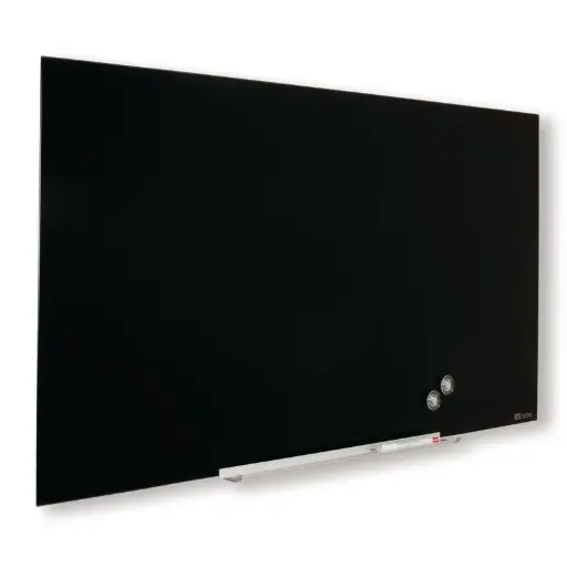 [ACN-GB-1905182] Nobo Diamond Glass Magnetic Drywipe Board Black 1883 x 1059mm (1905182)