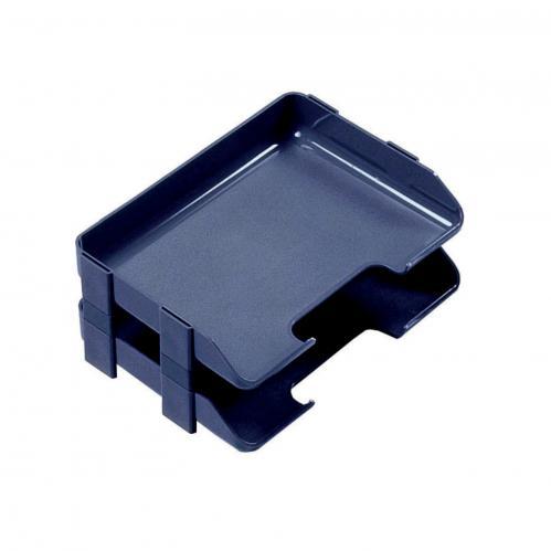 [ACR-DO-25224] Rexel Agenda Classic Letter Tray Risers Charcoal Pack of 5 (25224)
