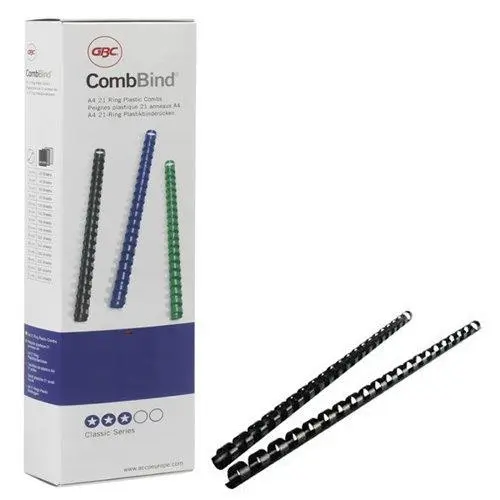 [ACR-BMP-2350] GBC CombBind™ Plastic Binding Combs A4 38mm Black Pack of 50 (4028185)