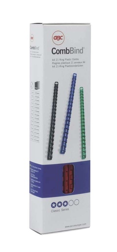 [ACR-BMP-1100] GBC CombBind™ Plastic Binding Combs A4 6mm Black Pack of 100 (4028173)