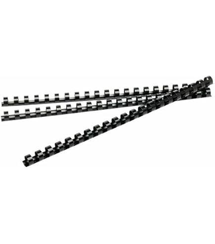 [ACR-BMP-1300] GBC CombBind™ Plastic Binding Combs A4 8mm Black Pack of 100 (4028174)
