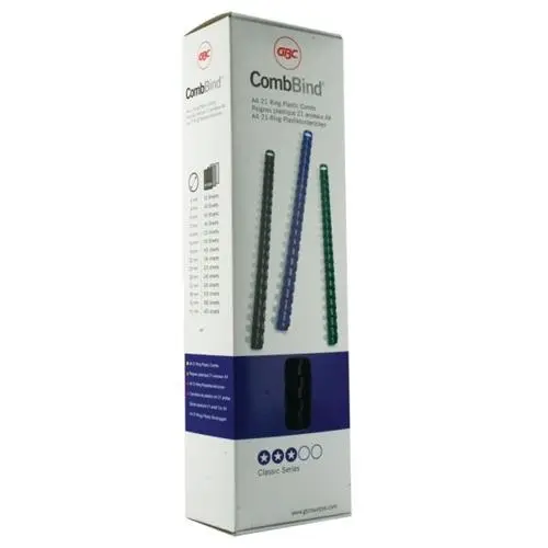 [ACR-BMP-1480] GBC CombBind™ Plastic Binding Combs A4 8mm Blue Pack of 100 (4028234)