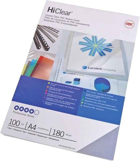 [ACR-BMC-12080] Rexel Clear Binding Covers A4 200 Micron Pack of 100 (012080)