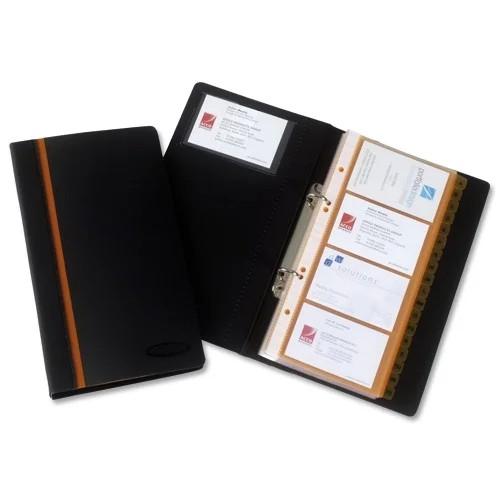 [ACR-F-2101131] Rexel Professional Business Card Book Black 128 Card Capacity (2101131)