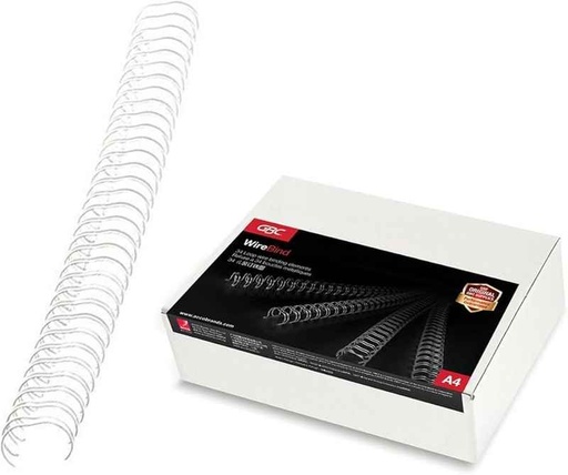 [ACR-BMW-810970] Rexel 34-Loop Wire Binding Wires A4 14mm White Pack of 100 (RG810970)