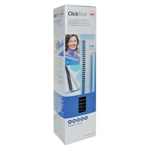 [ACR-BMP-387357] GBC ClickBind™ 34-Loop Binding Spines A4 16mm Black Pack of 50