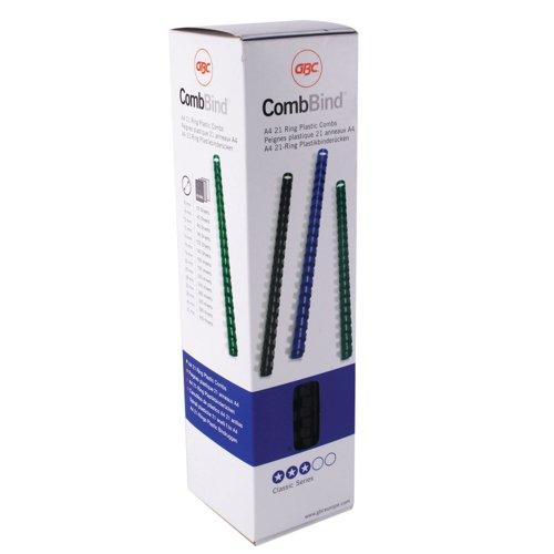 [ACR-BMP-1550] GBC CombBind™ Plastic Binding Combs A4 10mm Blue Pack of 100 (4028235U)