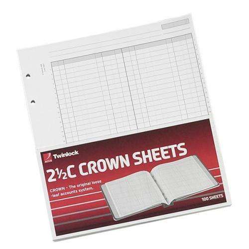 [ACT-FS-75839] Twinlock Crown 2.5C Treble Cash Refill Sheets (75839)