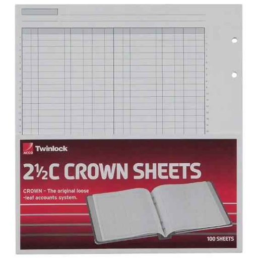 [ACT-FS-75849] Twinlock Crown Treble Cash Refill Sheets F9 3C (75849)