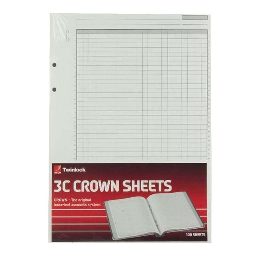 [ACT-FS-75841] Twinlock Crown Plain Refill Sheets F1 3C (75840)