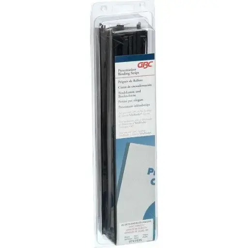 [ACR-BMC-9741635] GBC VeloBind® Binding Strips A4 45mm Black Pack of 25 (9741635)
