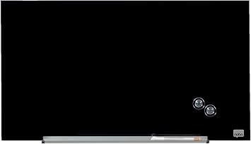 [ACN-GB-1905179] Nobo Impression Pro Widescreen Glass Magnetic Drywipe Board Black 680 x 380mm (1905179)